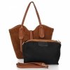 Geantă din piele italiană Shopper Bag cu trusă de cosmetice 631 Ruda